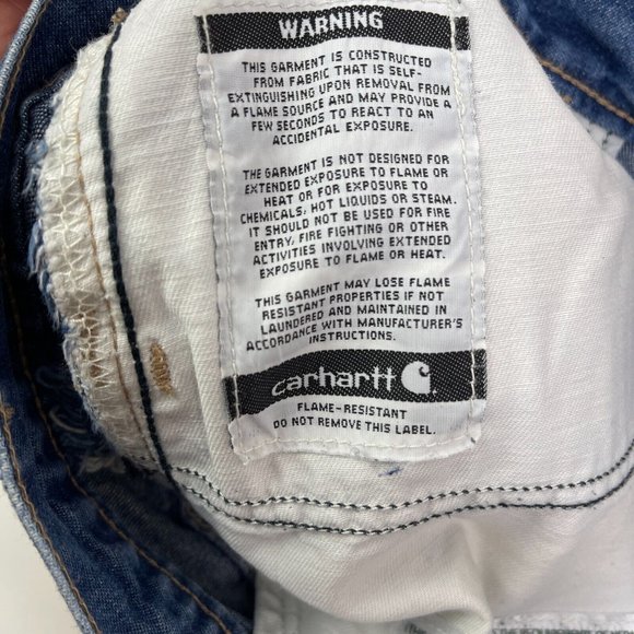 Vintage Carhartt FR Blue Jeans Mens size 38x30 Made in USA - Picture 11 of 11